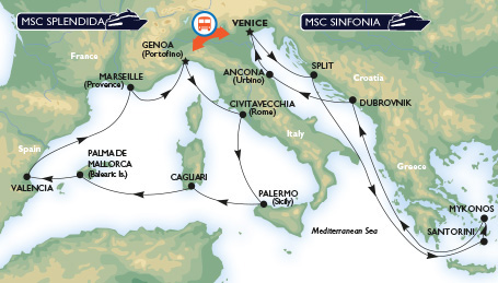 MSC Grand Mediterranean Cruises